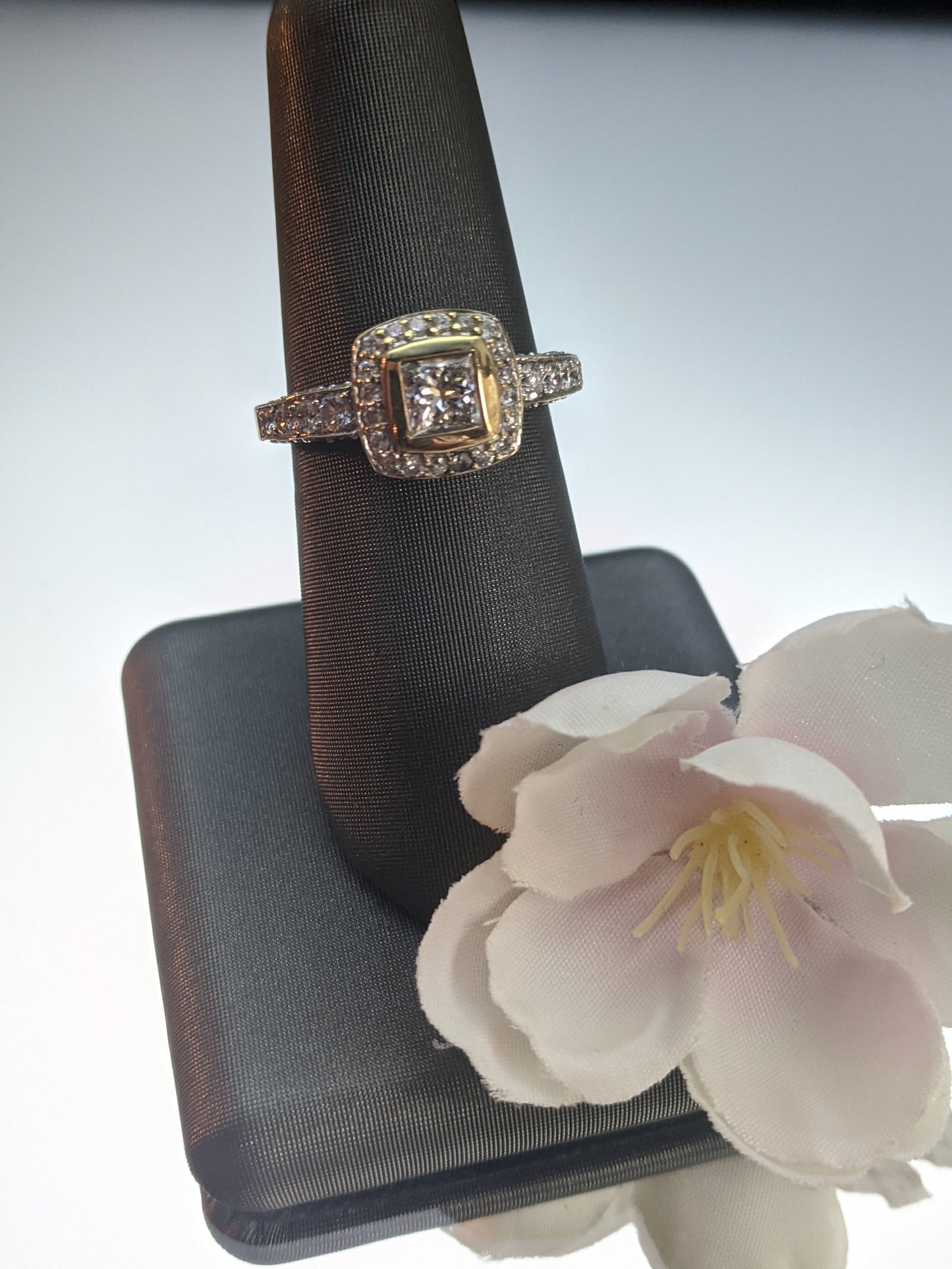 14kt Two Toned White Gold Ring