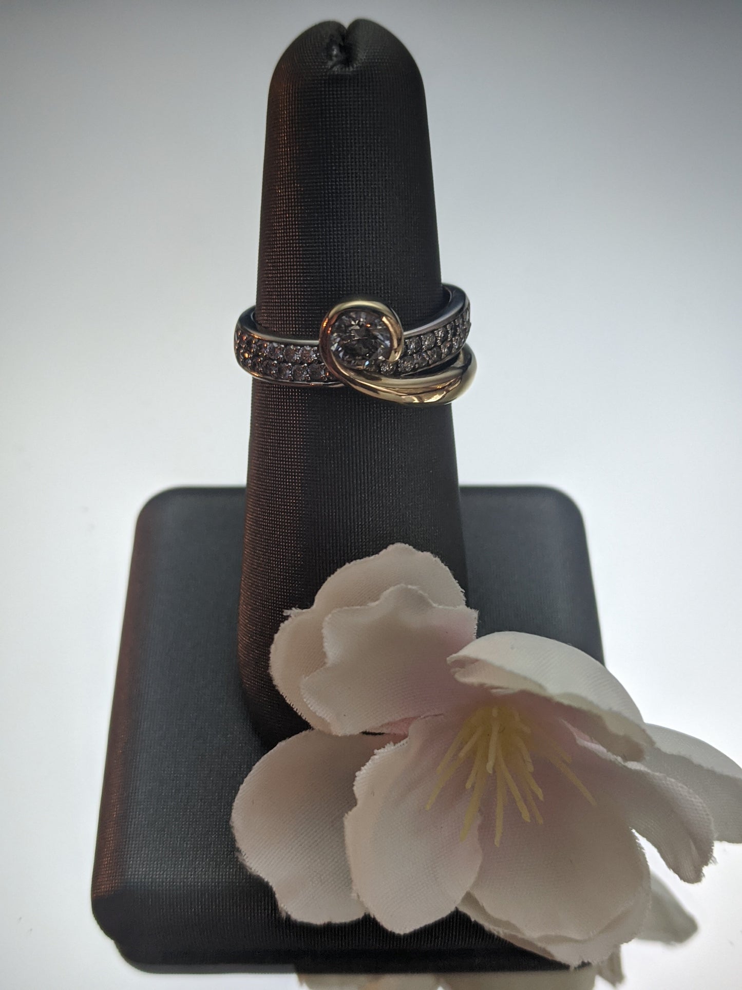 Two-Tone Diamond Engagment or Cocktail Ring