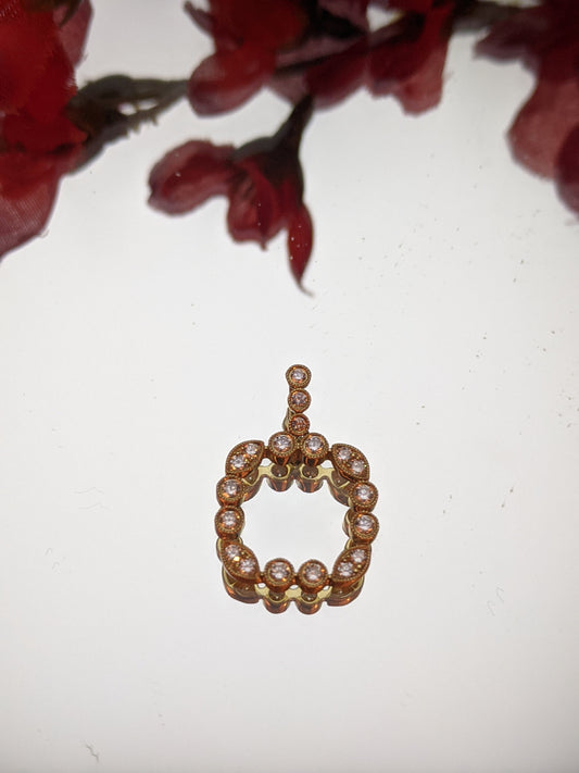 Yellow Gold Filigree Diamond Pendant