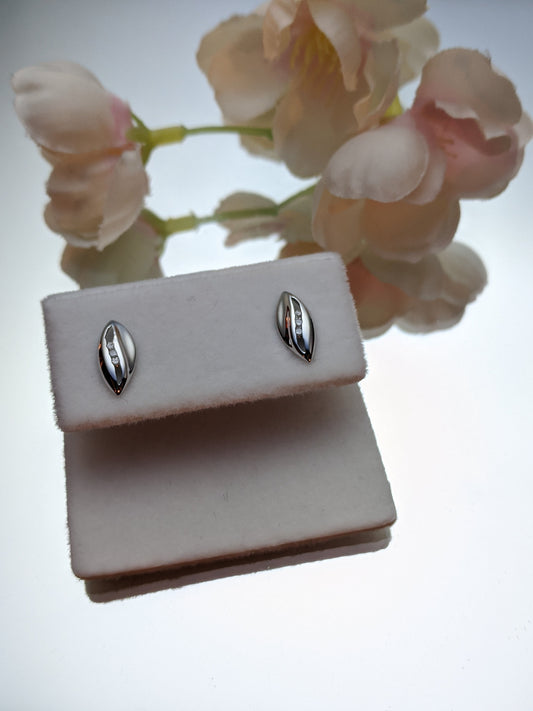 Silver & Diamond Earrings